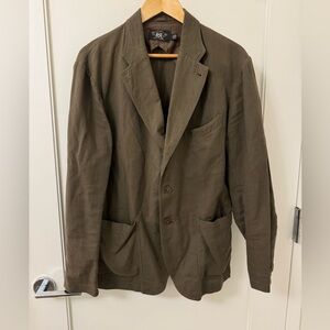 RRL: Cotton, Linen, Wool Relaxed Sport Coat Blazer. size Large.